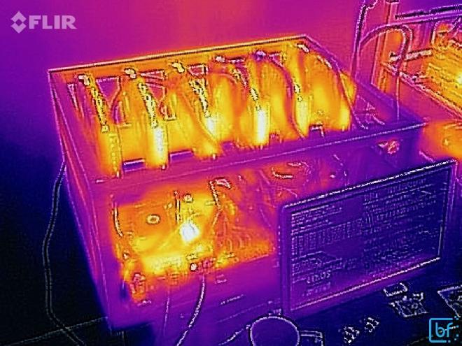 Thermal image of GPU Rig